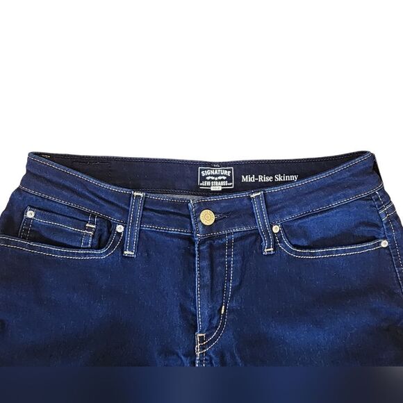 Signature by Levi Strauss Mid-Rise Skinny Jeans - Size 6 - Picture 3 of 9